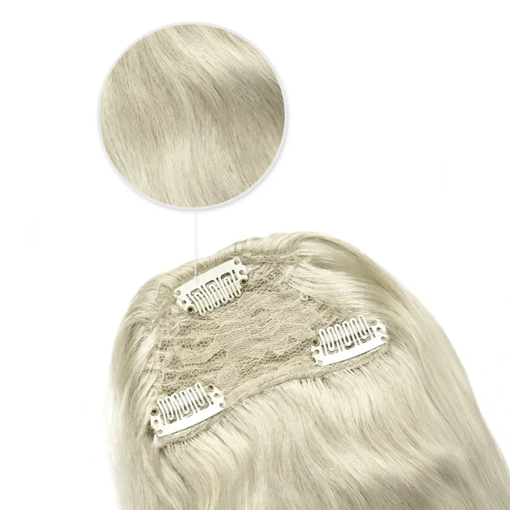 Ice Blonde Clip In Fringe - Image 2