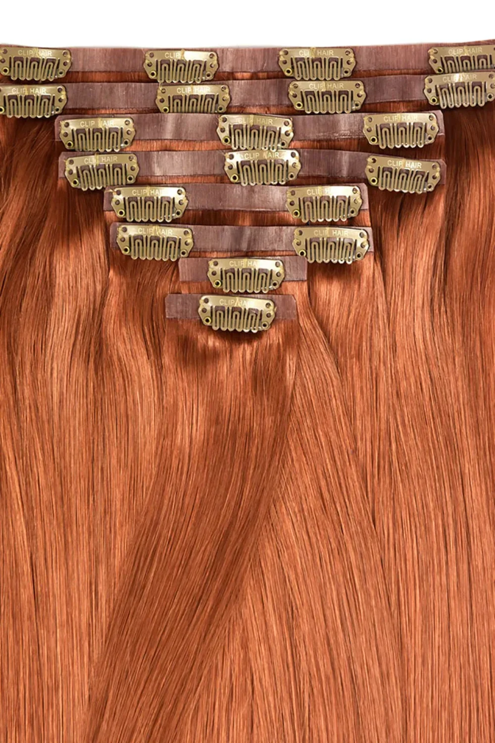 Cowgirl Copper (#350/33) Double Drawn Seamless Clip In Hair Extensions - Image 2