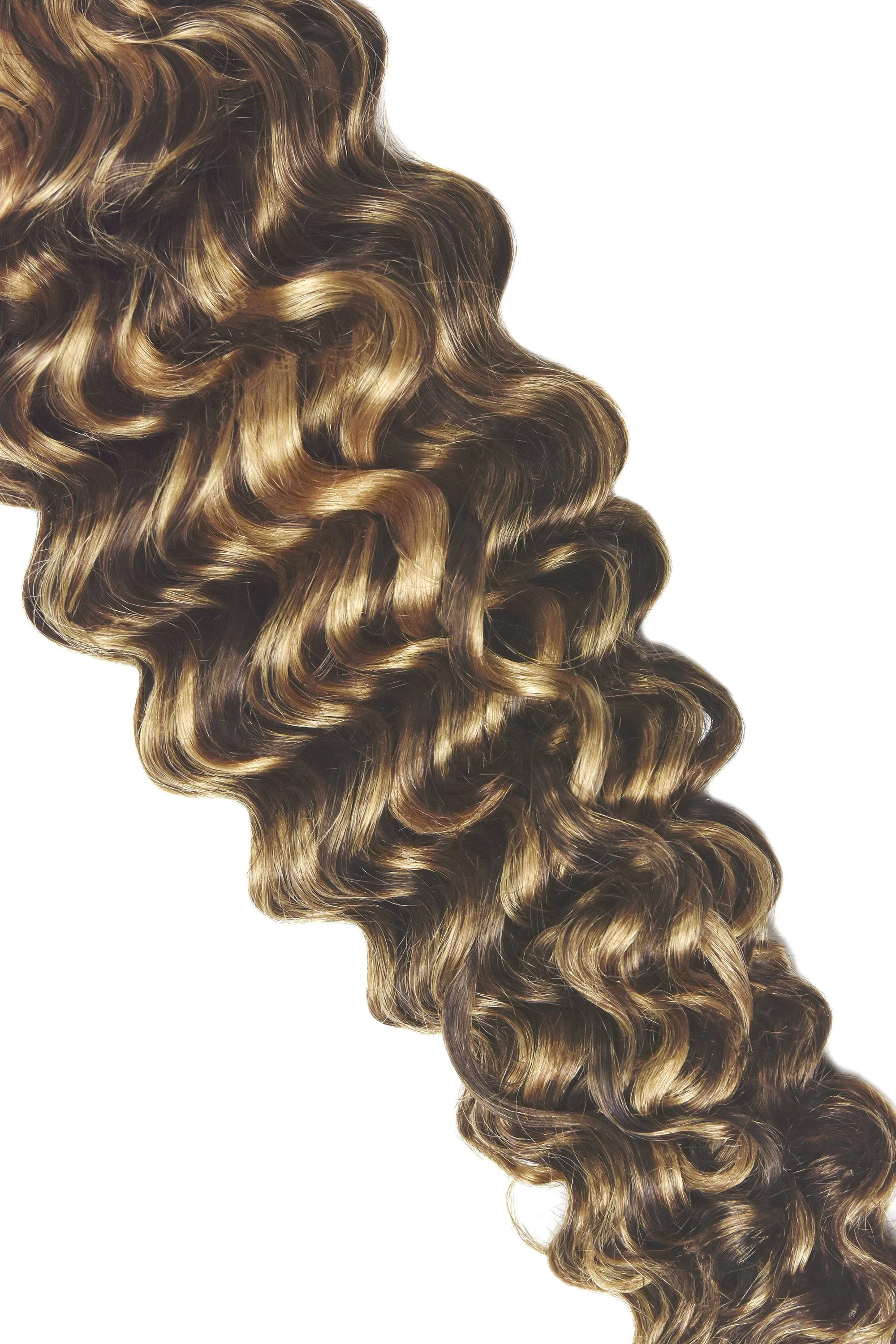 Chocolate Honey (#4/27) Curly Clip In Hair Extensions - Image 4
