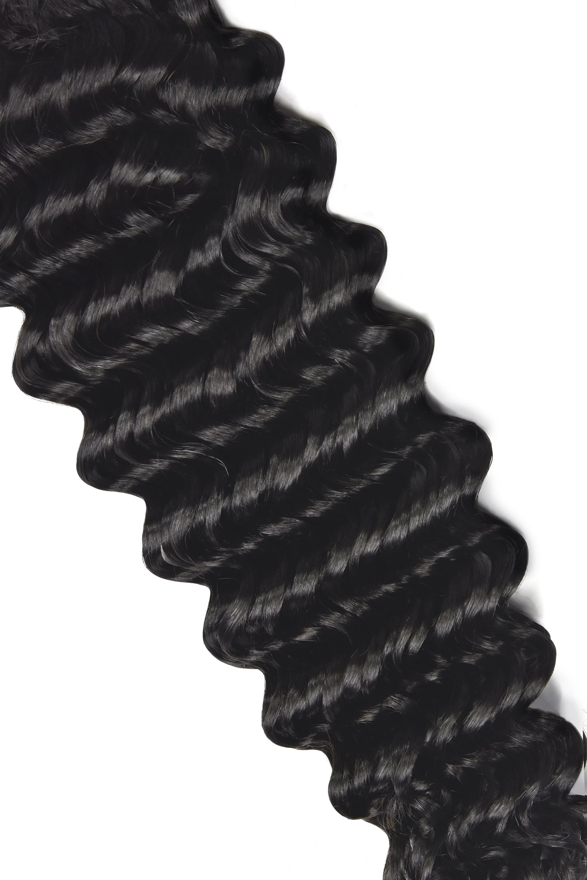 Natural/Off Black (#1B) Curly Clip In Hair Extensions - Image 4