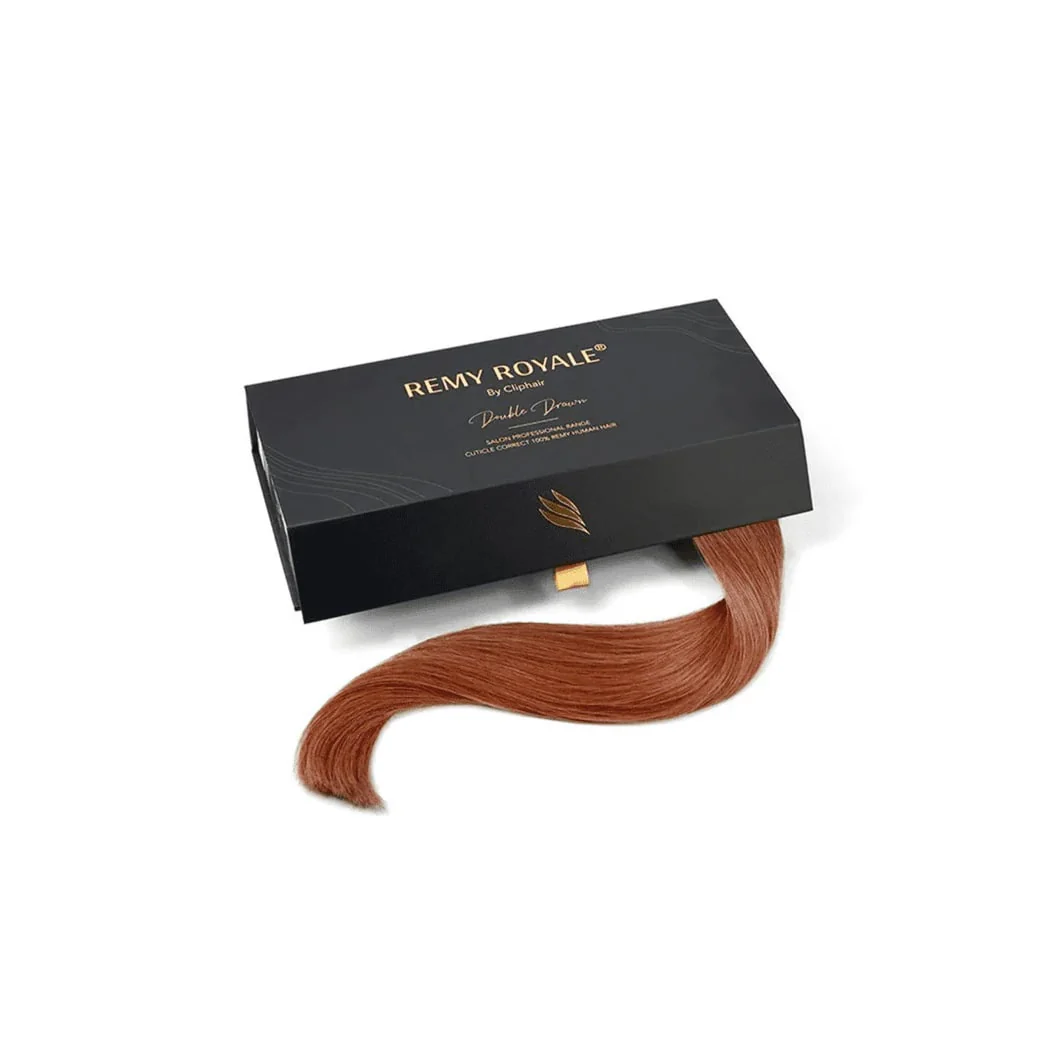 Dark Auburn/Copper Red (#33) Nano Ring Hair Extensions - Image 3