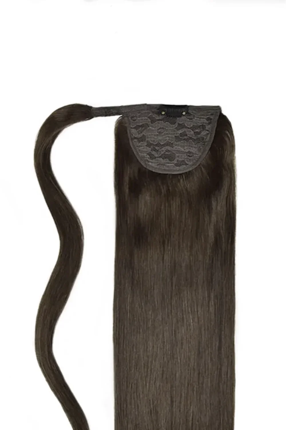 Dark Brown (#3) Straight Up Wrap Around Ponytail - Image 2