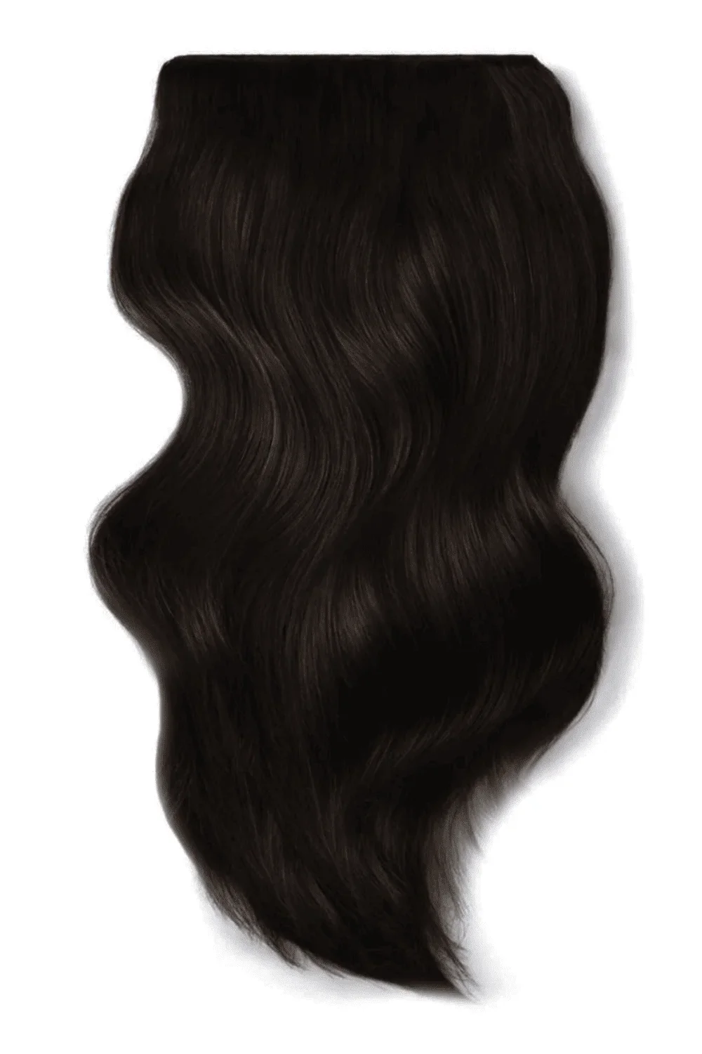Double Wefted Full Head Remy Clip in Human Hair Extensions - Darkest Brown (#2)