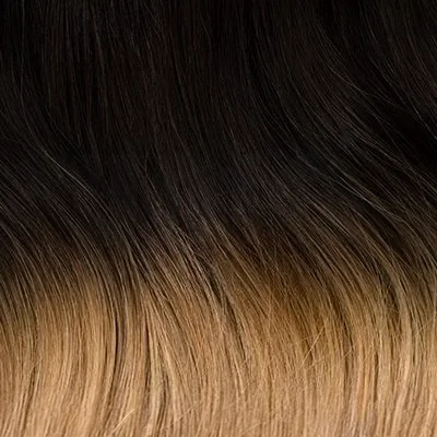 Espresso Honey Ombre (#T2/27) One Piece Clip In Hair Extensions (Top-Up) - Image 3