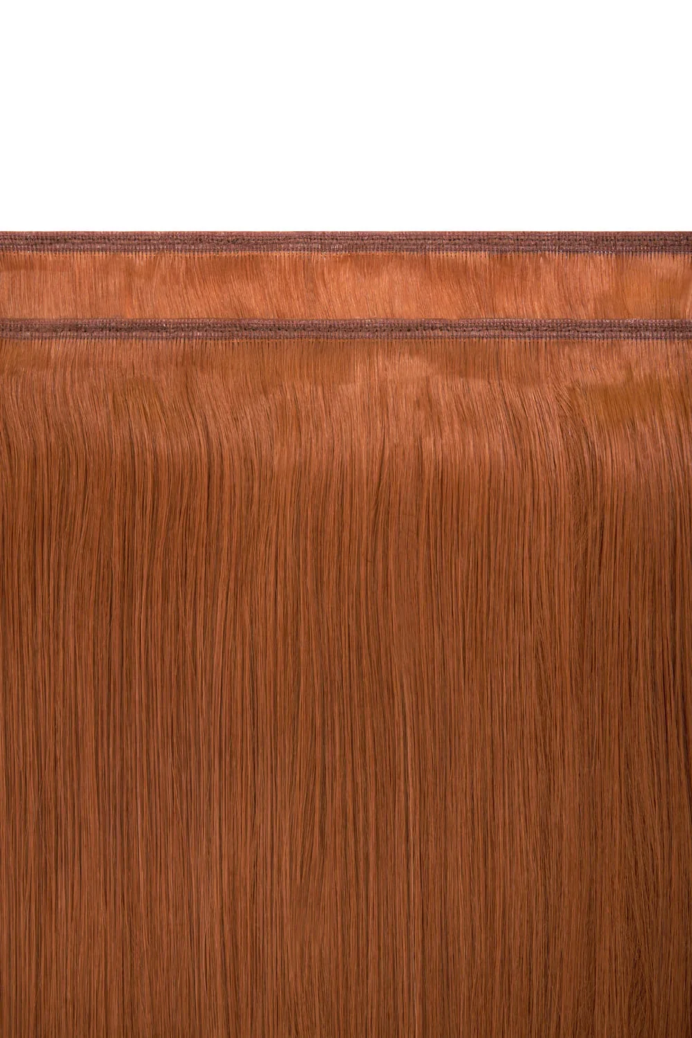 Flaming Ginger (#350) Remy Royale Flat Weft Hair Extensions - Image 3