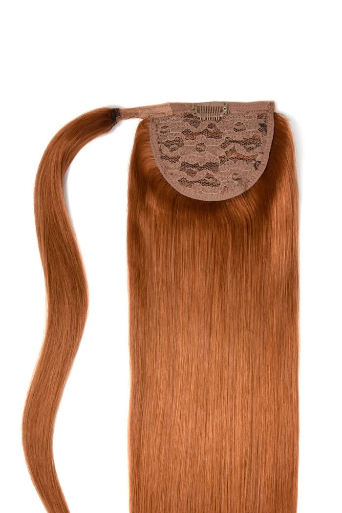 Flaming Ginger (#350) Straight Up Wrap Around Ponytail Extension - Image 2