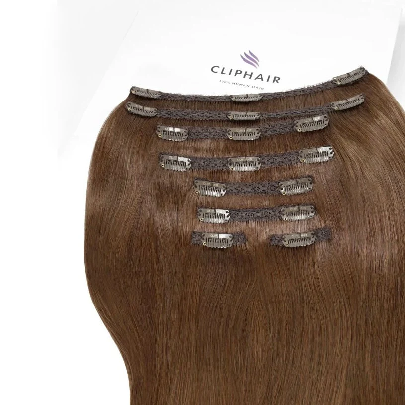 Light/Chestnut Brown (#6) Ultra-Volume Clip In Full Head Set (240-300G)