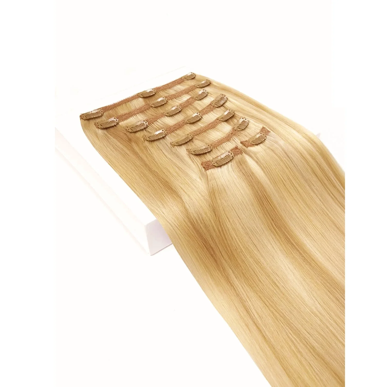 Natural Sandy Blonde (#12/16/613) Ultra-Volume Clip In Full Head Set (240-300G) - Image 2