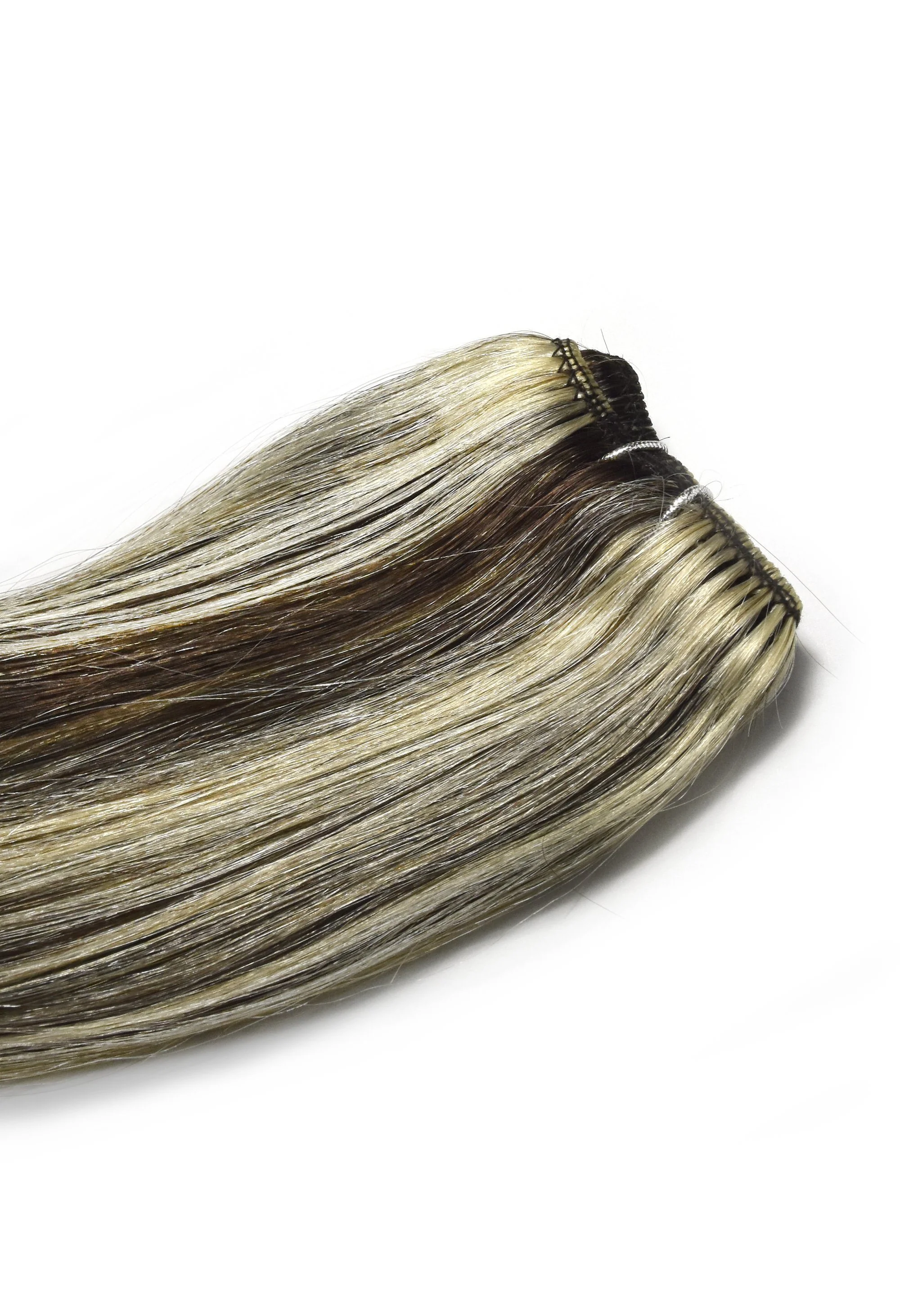 Cookies & Cream (#4/613) One Piece Clip In Hair Extensions (Top-Up) - Image 2