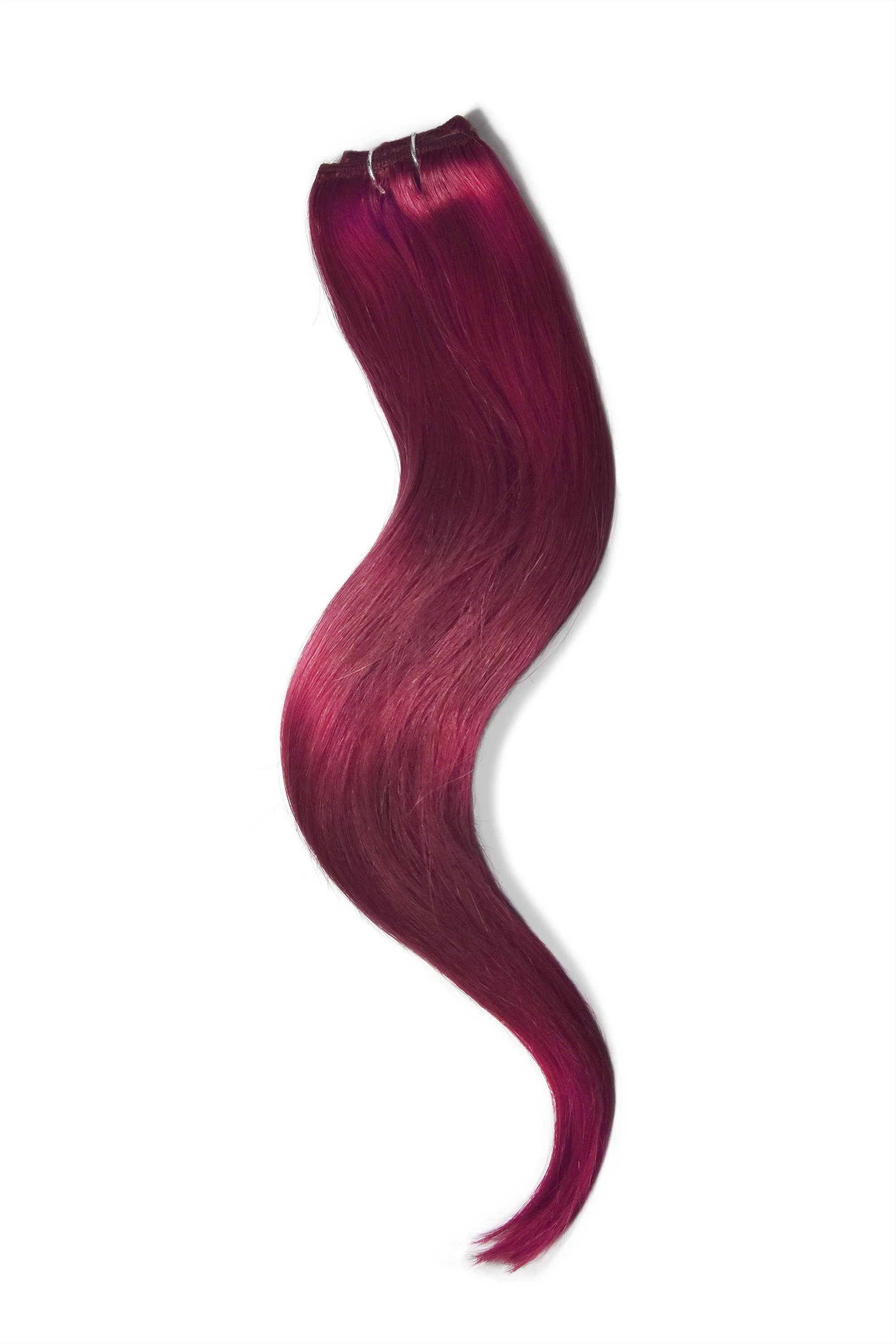 Plum/Cherry Red (#530) One Piece Clip In Hair Extensions (Top-Up) - Image 3