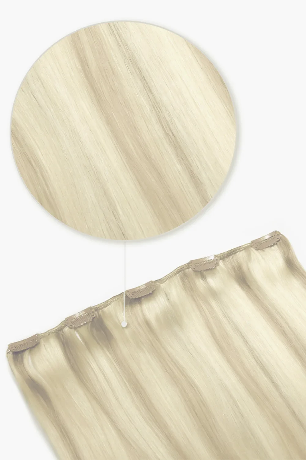 Platinum BlondeMe One Piece Clip In Hair Extensions (Top-Up)