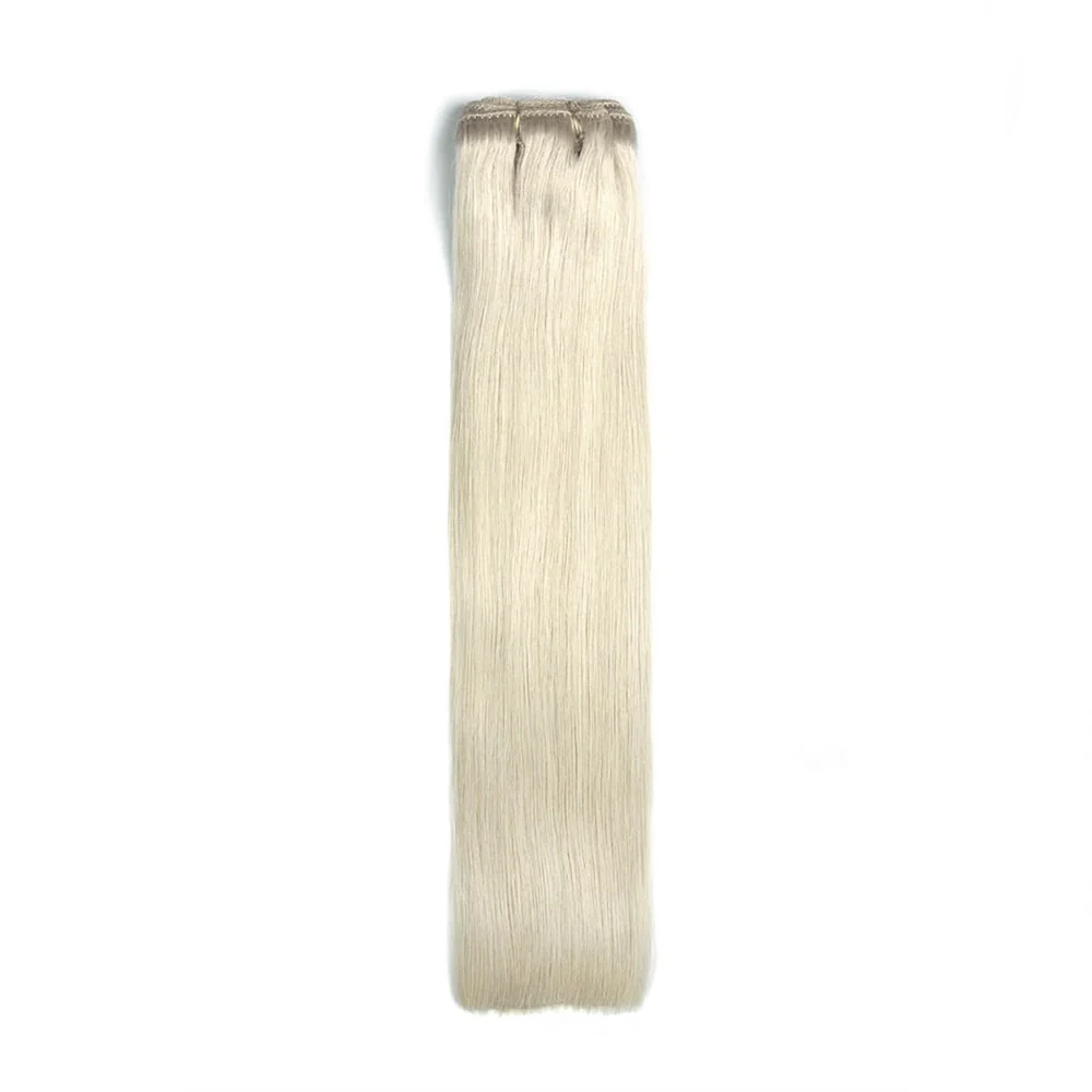 Remy Royale Double Drawn Human Hair Weft Weave Extensions - Ice Blonde