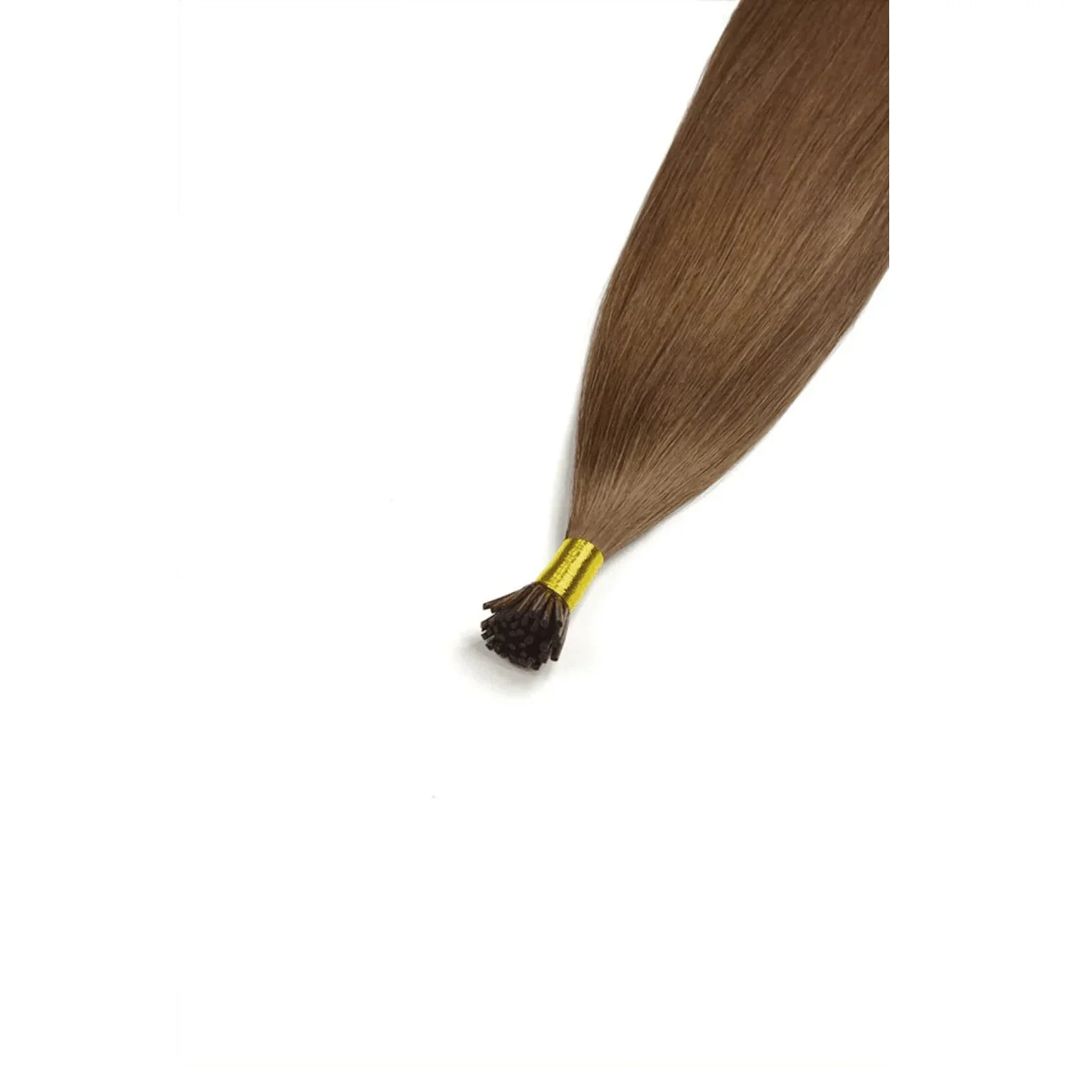 Medium Ash Brown (#8) Remy Royal I-Tips Hair Extensions - Image 2